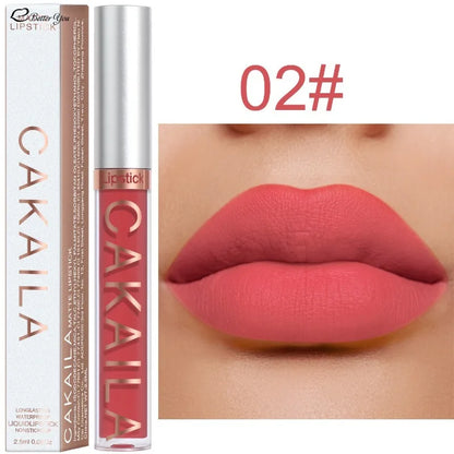 Korean 18 Colors Waterproof Liquid Lipsticks Lip Makeup Matte Velvet Lipstick Lip Gloss Cosmetic Nude Long Lasting Non-marking