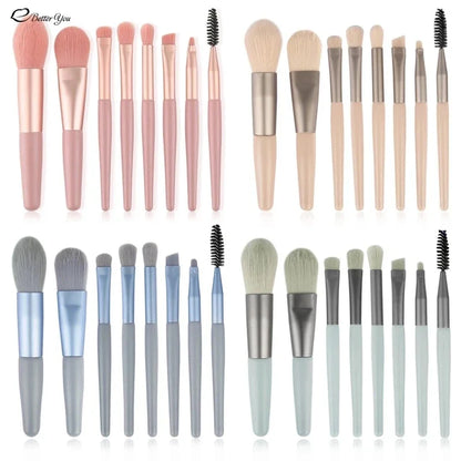 8Pcs Professional Makeup Brushes Set Cosmetic Powder Eye Shadow Foundation Blush Blending Concealer Beauty Make Up Tool Brushes