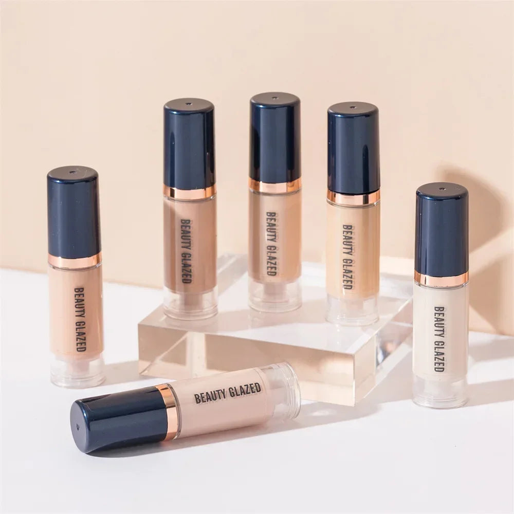 6 Colors Liquid Foundation Cream Face Full Coverage Concealer Contour Makeup Base Waterproof Oil-Control Whitening Cosmetics