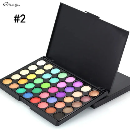 40 Colors Eyeshadow Full Professional Matte Color Pigments Make Up Eye Shadow Glitter Matte Waterproof Nude Palette Beauty