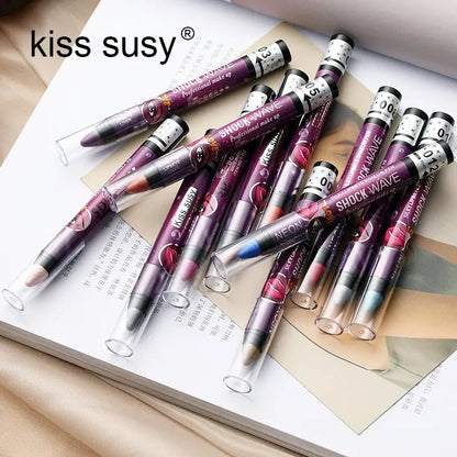 2 In 1  Eyeshadow Lipstick Stick Pencil Waterproof Glitter Matte Eye Shadow Makeup Pigment  Eyeshadow Pen