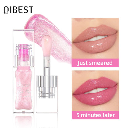 Moisturizing Mirror Lip Gloss Glitter Jelly Lipstick Temperature Color Changing Lip Oil Transparent Shiny Lip Care Cosmetics