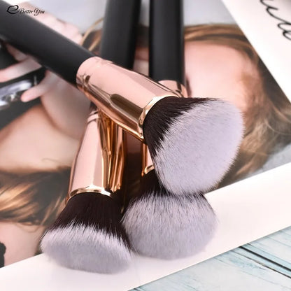 3pcs Powder Foundation Makeup Brush Face Loose Powder Blush Contour Liquid Foundation Cream Cosmetic Beauty Soft Brushes