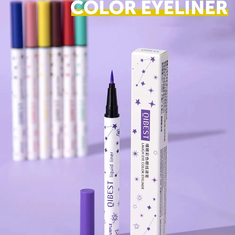 12 Colors Waterproof Colourful Eyeliner Matte Liquid Eyeliner Pen Long Lasting Green Yellow Purple Blue White Eye Liner Cosmetic