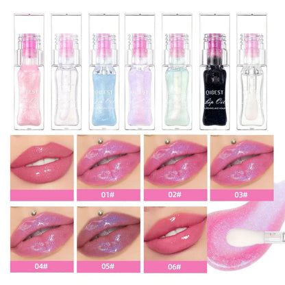 Moisturizing Mirror Lip Gloss Glitter Jelly Lipstick Temperature Color Changing Lip Oil Transparent Shiny Lip Care Cosmetics