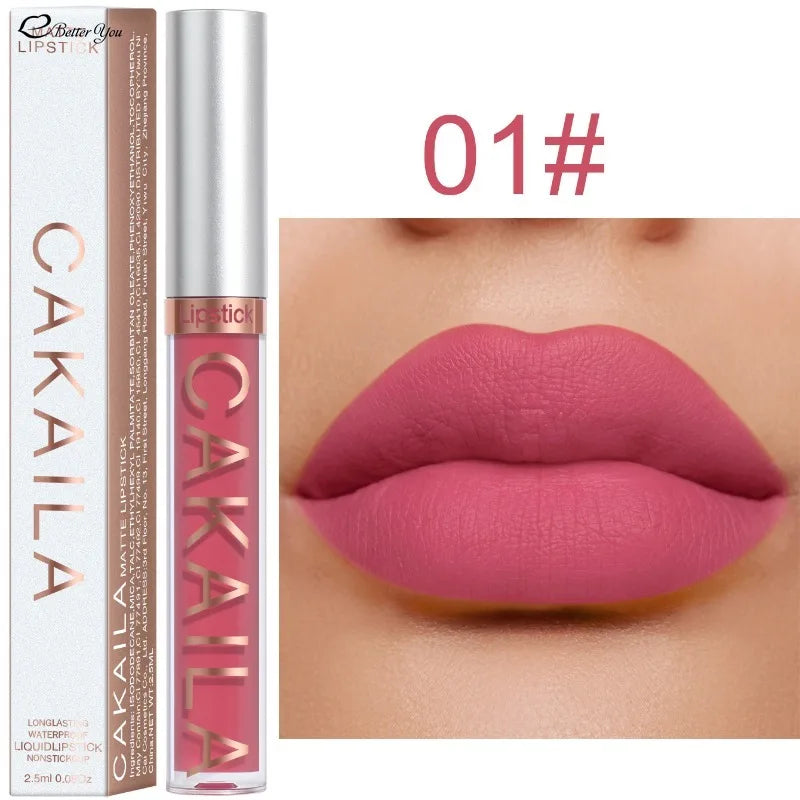 Korean 18 Colors Waterproof Liquid Lipsticks Lip Makeup Matte Velvet Lipstick Lip Gloss Cosmetic Nude Long Lasting Non-marking