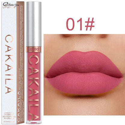 Korean 18 Colors Waterproof Liquid Lipsticks Lip Makeup Matte Velvet Lipstick Lip Gloss Cosmetic Nude Long Lasting Non-marking