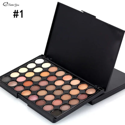 40 Colors Eyeshadow Full Professional Matte Color Pigments Make Up Eye Shadow Glitter Matte Waterproof Nude Palette Beauty