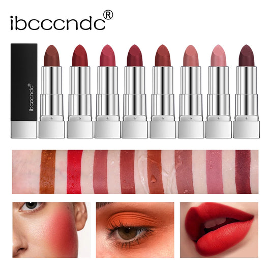 8Pcs Matte Lipstick Set Waterproof Long-lasting Moisturizing Lipstick Ladies Lip Gloss Cosmetics Makeup Lip Tint Beauty