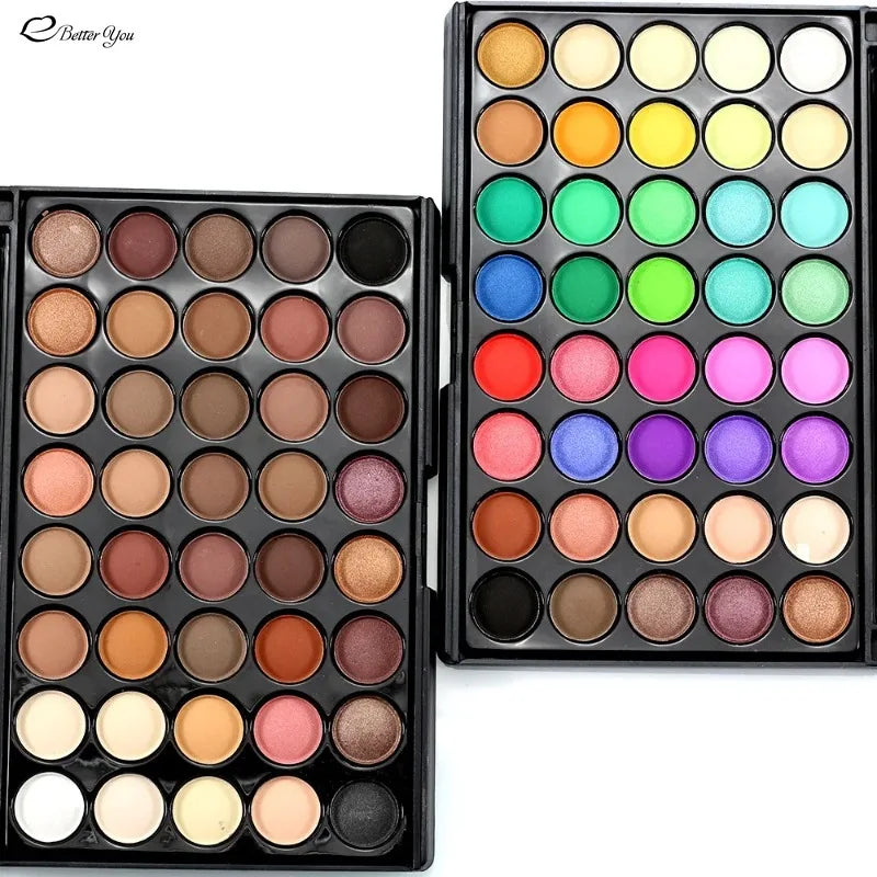 40 Colors Eyeshadow Full Professional Matte Color Pigments Make Up Eye Shadow Glitter Matte Waterproof Nude Palette Beauty